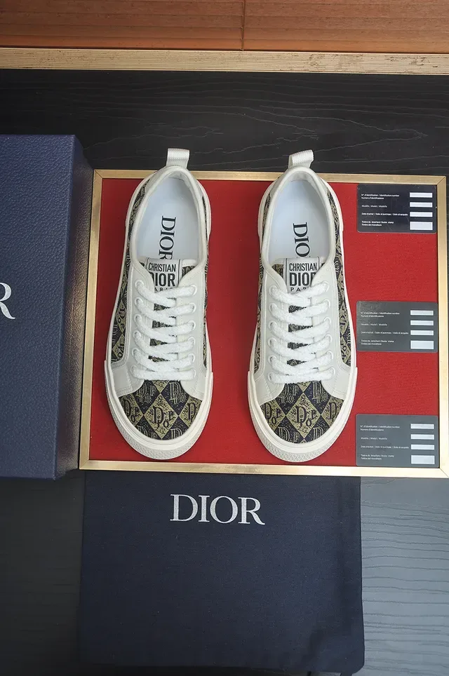 Dior B23 Monogram-Print White Platform Lifestyle Sneakers 5