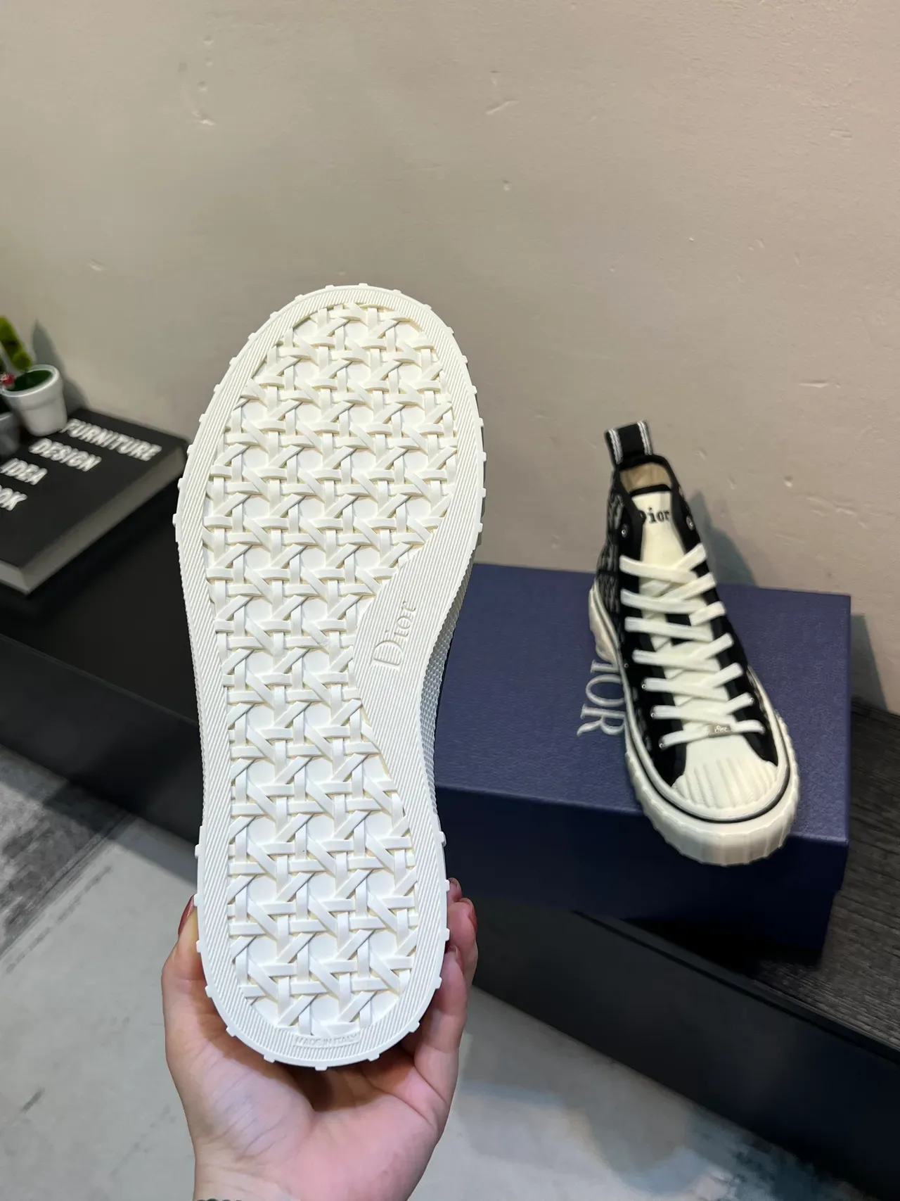 Dior B23 Oblique Jacquard High-Top Lifestyle Sneakers 9