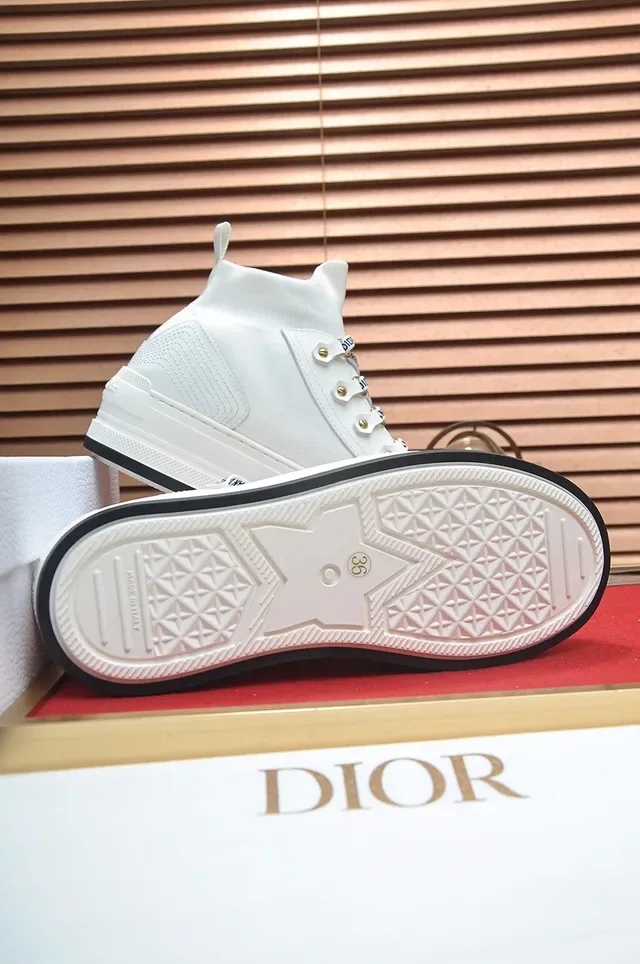 Dior B23 White Sock-Collar Platform Lifestyle Sneakers 3