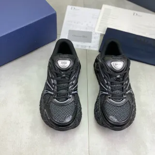 Dior B27 Black Perforated Mesh Chunky Sneakers