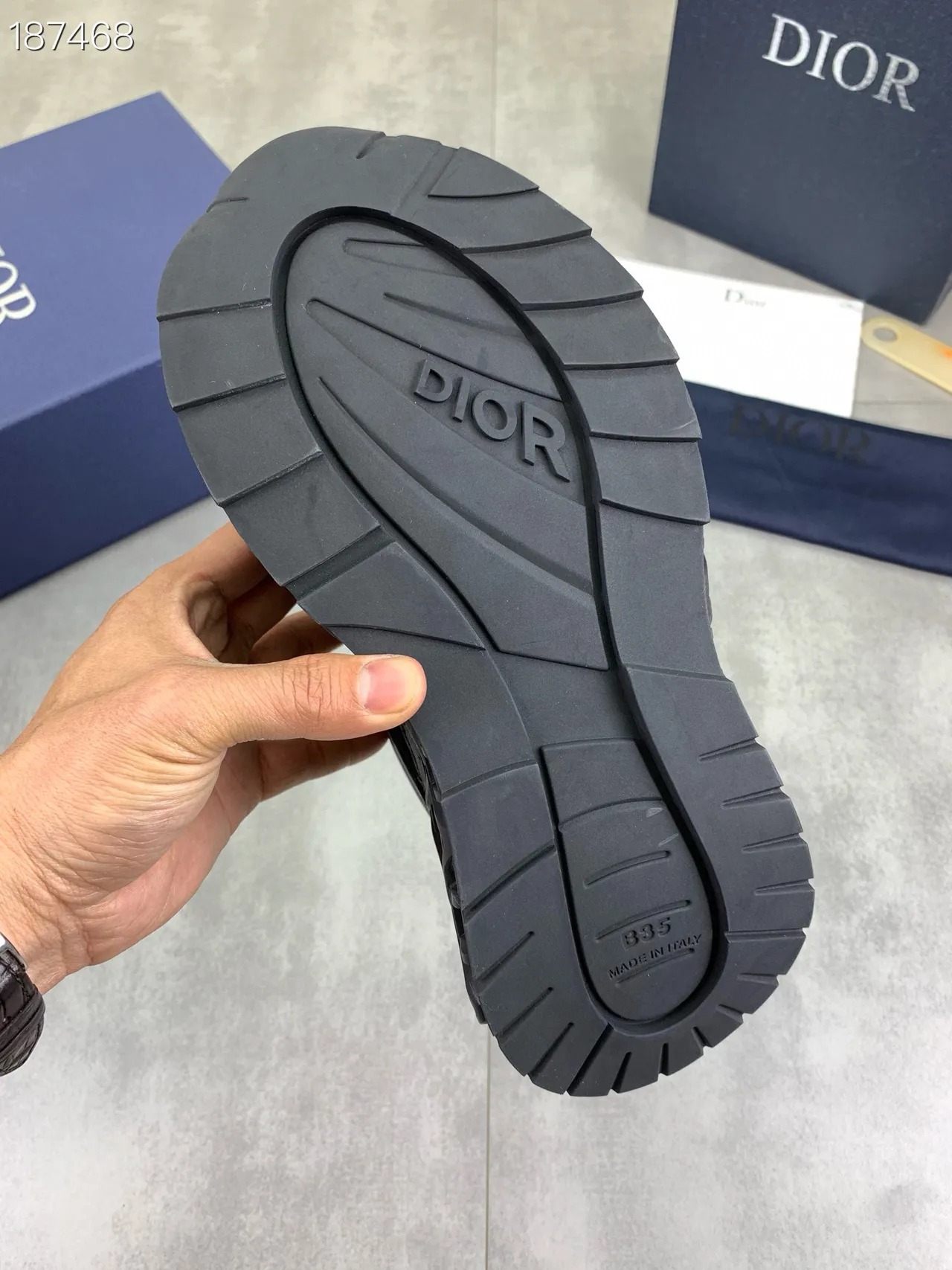 Dior B27 Black Perforated Mesh Chunky Sneakers 4