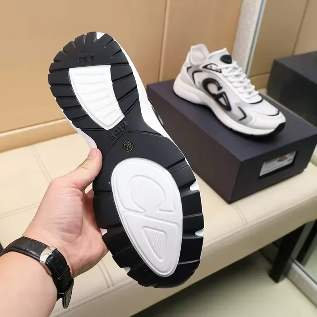Dior B27 White Silver Gray Black Lifestyle Sneakers 4