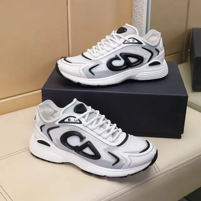Dior B27 White Silver Gray Black Lifestyle Sneakers 6