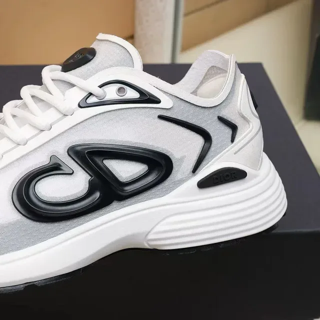 Dior B27 White Silver Gray Black Lifestyle Sneakers 7