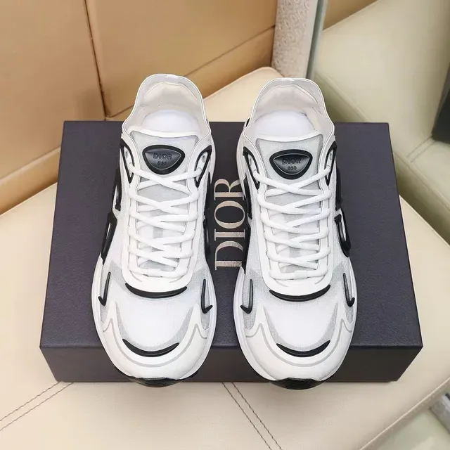 Dior B27 White Silver Gray Black Lifestyle Sneakers 8
