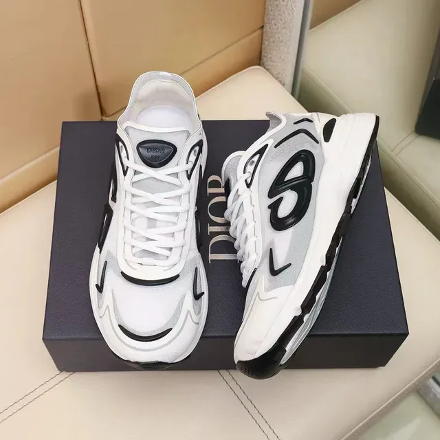 Dior B27 White Silver Gray Black Lifestyle Sneakers 9