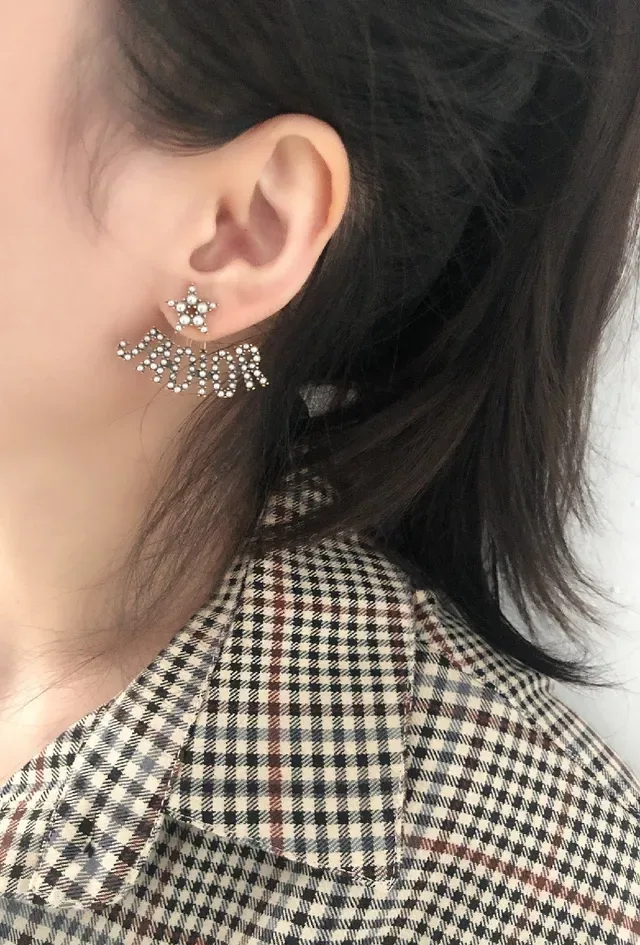 Dior Bee Motif Pearl and Crystal Earrings 2