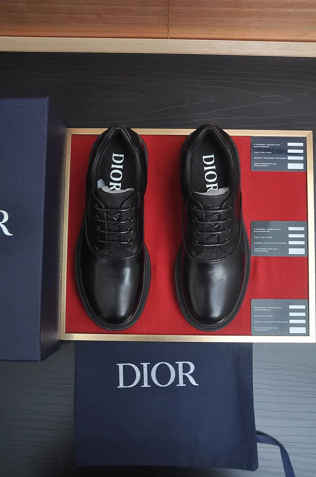 Dior Black Chunky Lug Sole Leather Shoes 5