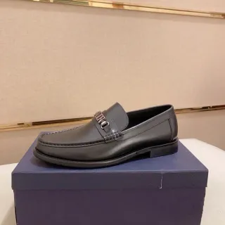 Dior Black Leather Horsebit Hardware Loafer