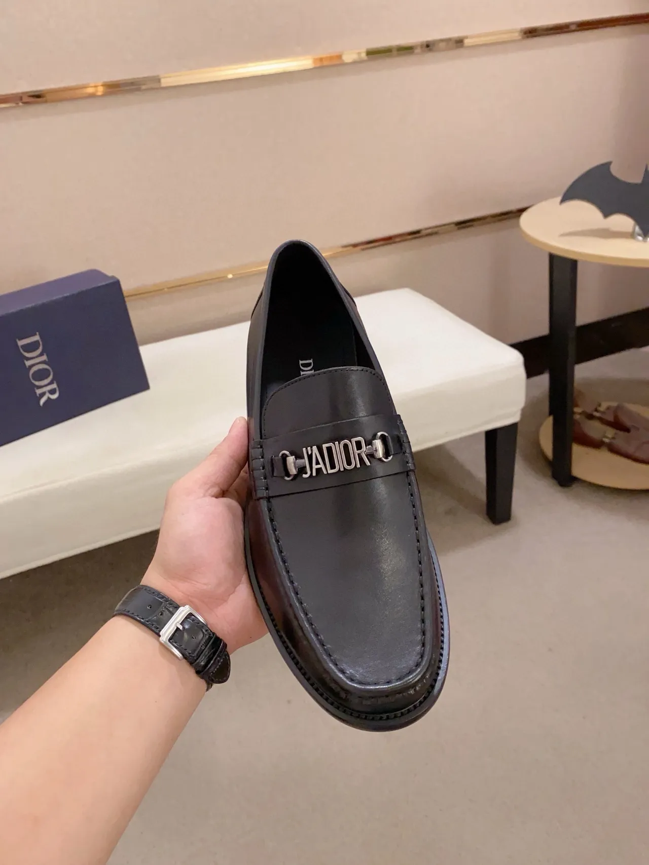 Dior Black Leather Horsebit Hardware Loafer 5