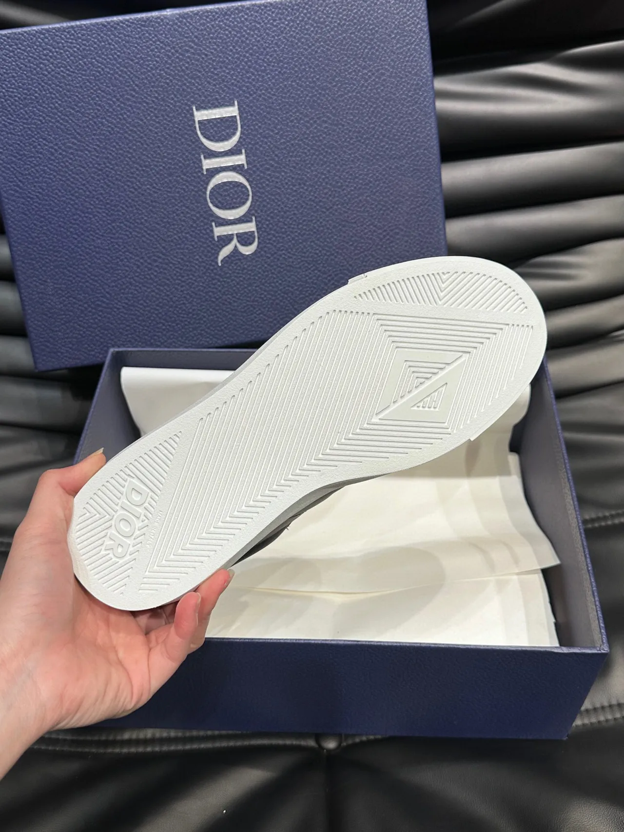 Dior Black White Suede And Leather Upper Contrast Sole Lifestyle Sneakers 10