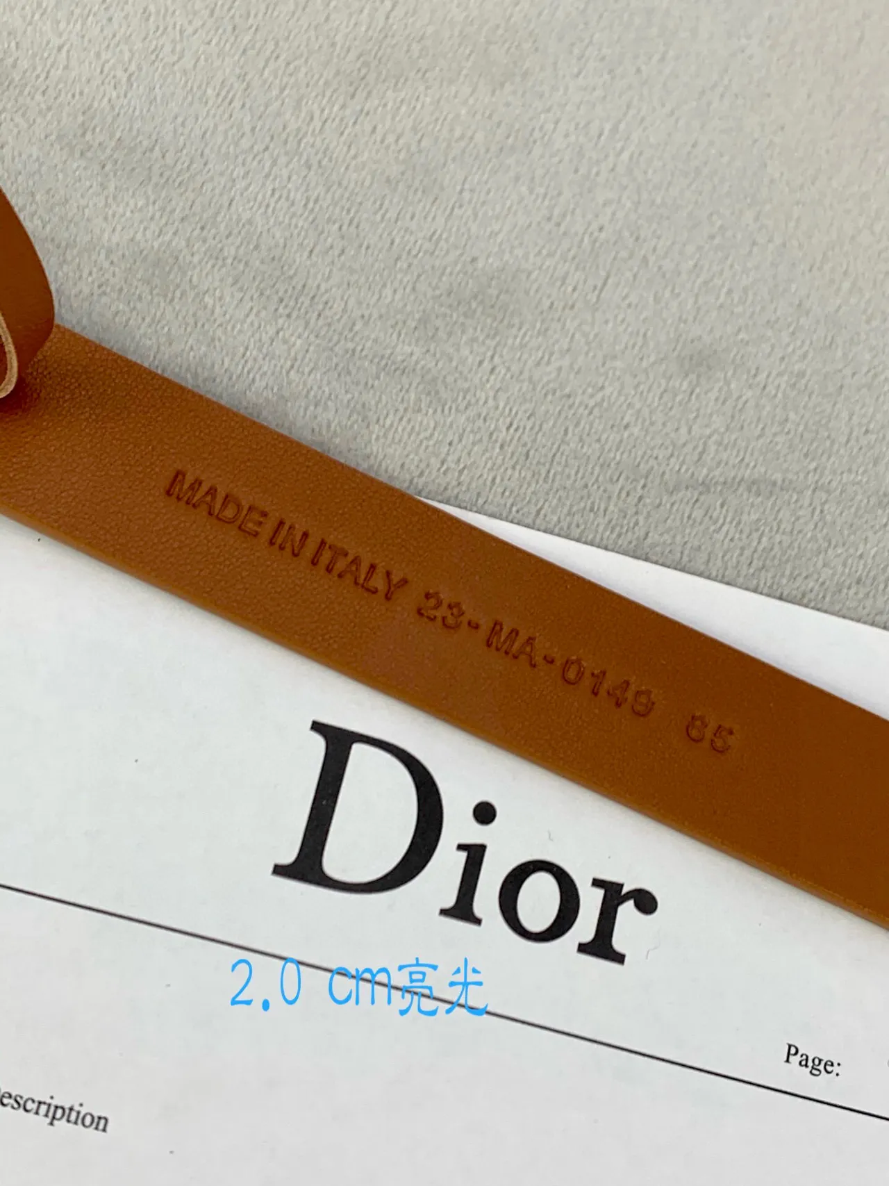 Dior CD Belt Beige Gold-Tone Leather Belt 17