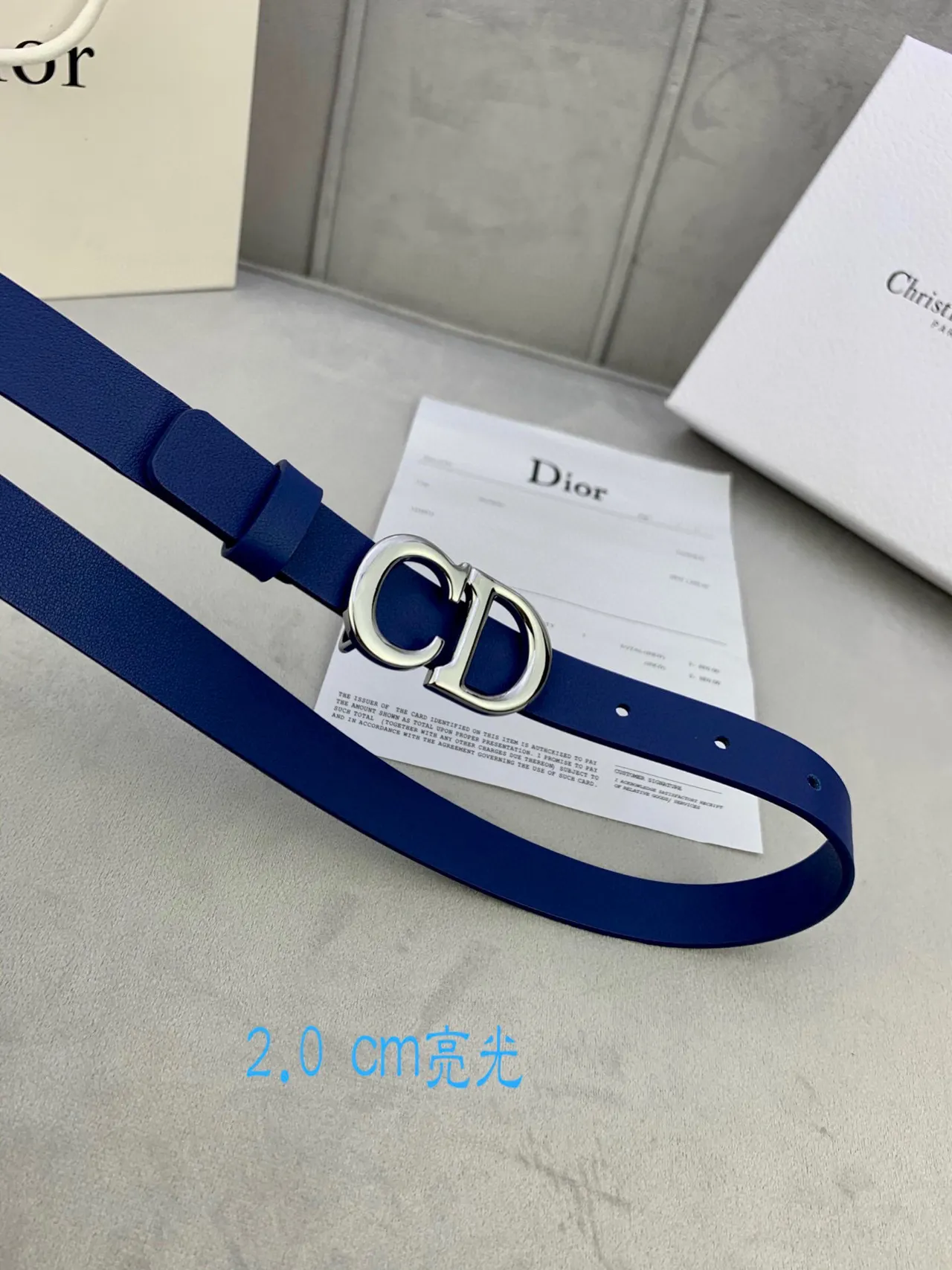 Dior CD Belt Beige Gold-Tone Leather Belt 20