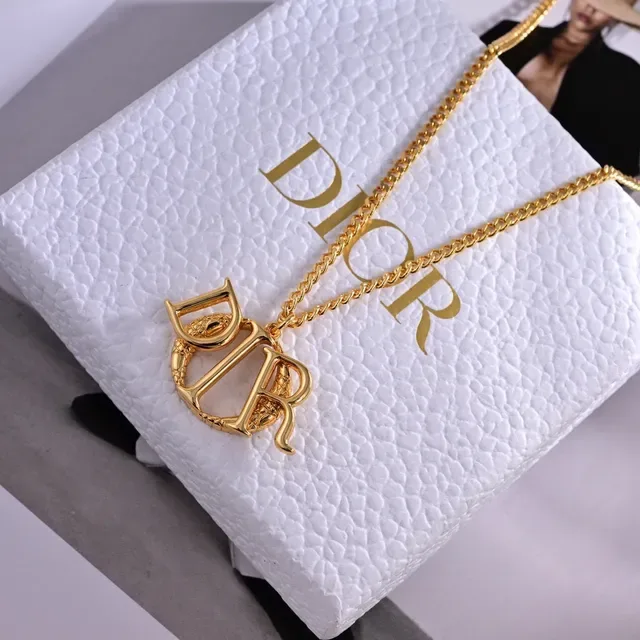 Dior Gold Monogram Interlocking D And R Letters Earrings 9
