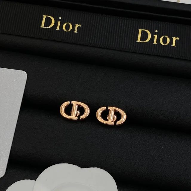 Dior Gold Pink Chain-Link Interlocked D Logo Motif Necklace 2