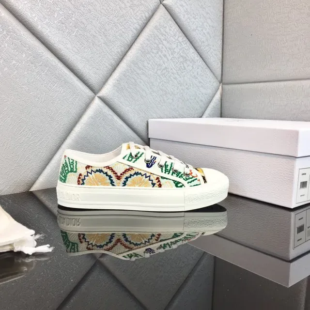 Dior Graphic-Print White Lifestyle Sneakers 6