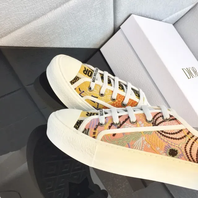 Dior Graphic-Print White Lifestyle Sneakers 9