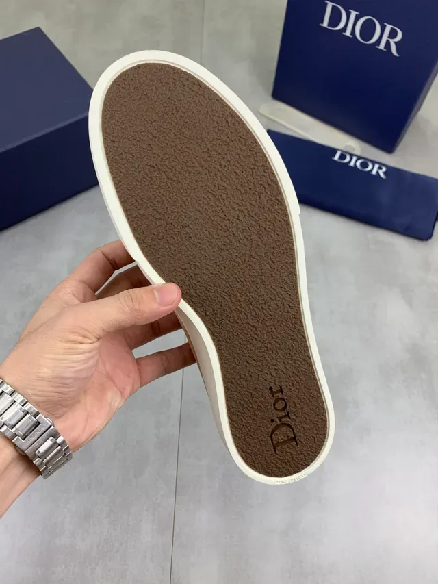 Mocasín Dior Beige y Blanco Ante Correa Penny 2
