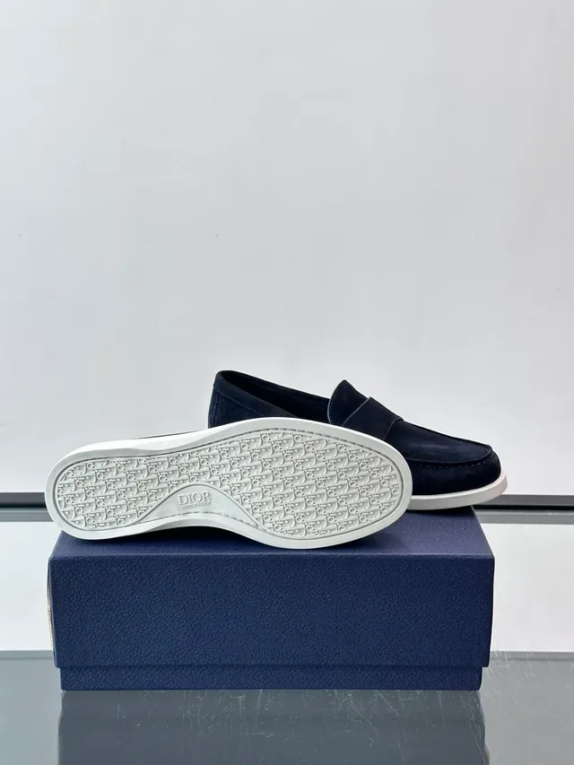 Dior Navy White Suede Sole Loafer 2