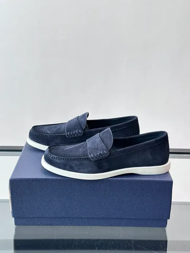 Dior Navy White Suede Sole Loafer 5