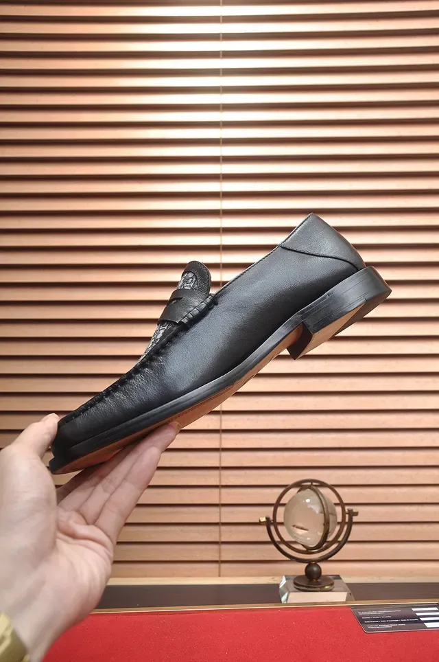 Dior Oblique Loafer Black Leather Monogrammed Penny Strap Loafers 5