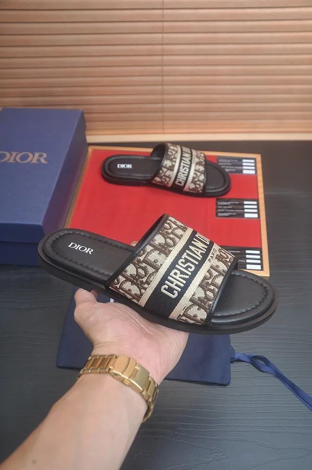 Dior Oblique Monogram Slide Slippers 5
