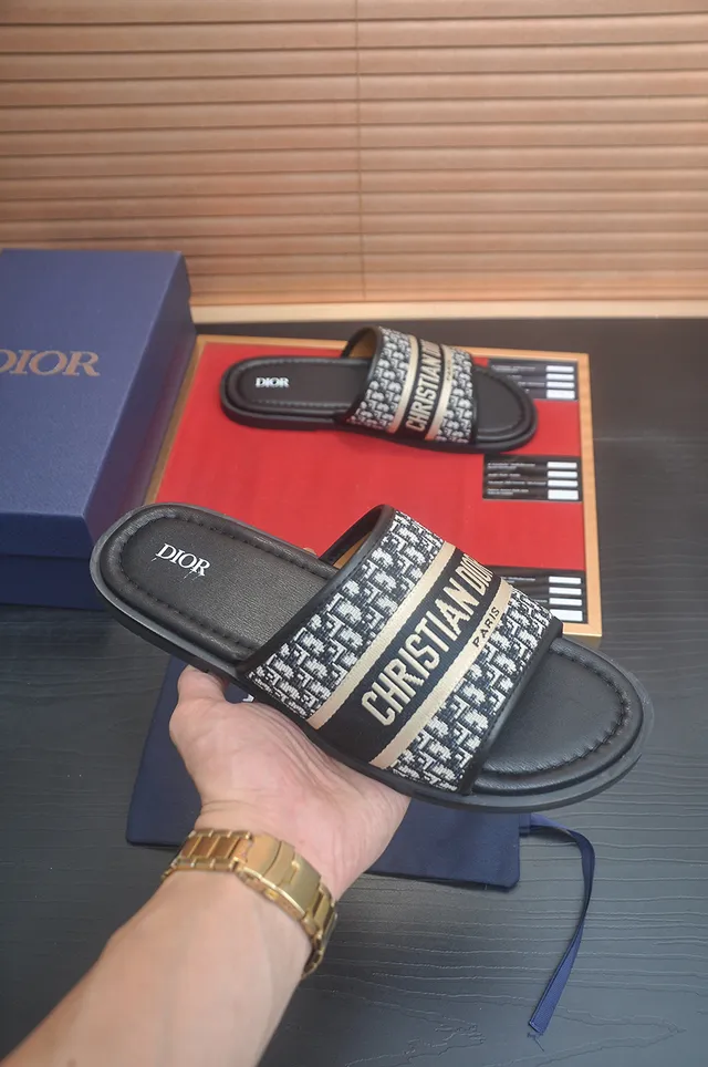 Dior Oblique Monogram Slide Slippers 7