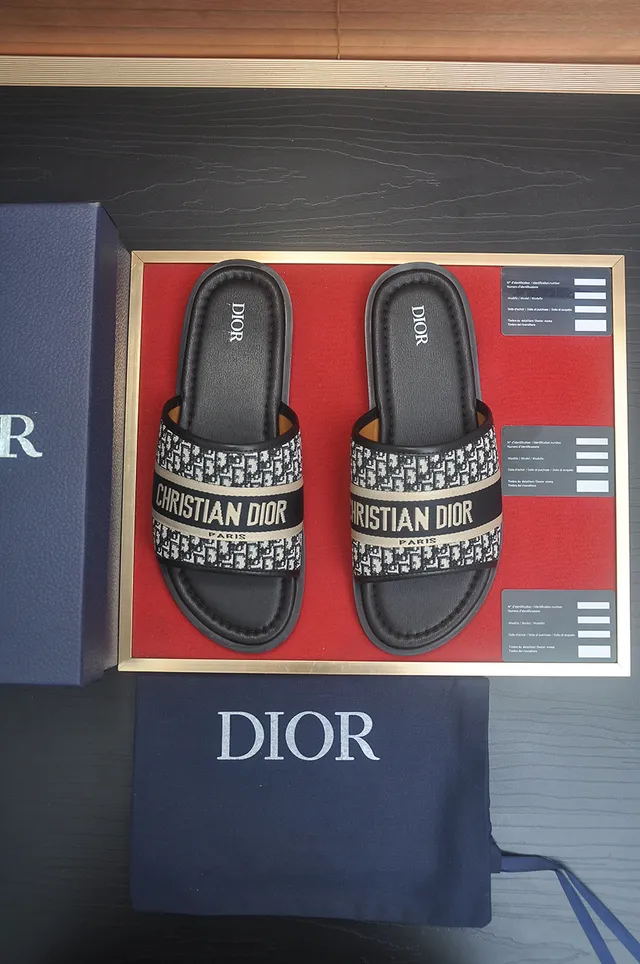Dior Oblique Monogram Slide Slippers 8