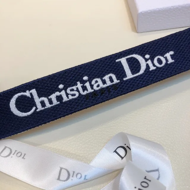 Dior Oblique Navy and White Woven Leather Belt 4