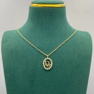 Dior Oval Pavé-Crystal DIOR Monogram 项链