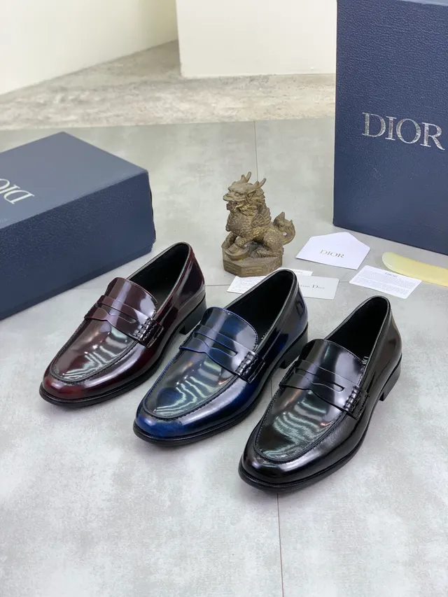 Dior Penny Loafer Burgundy Patent Leather Loafers 2