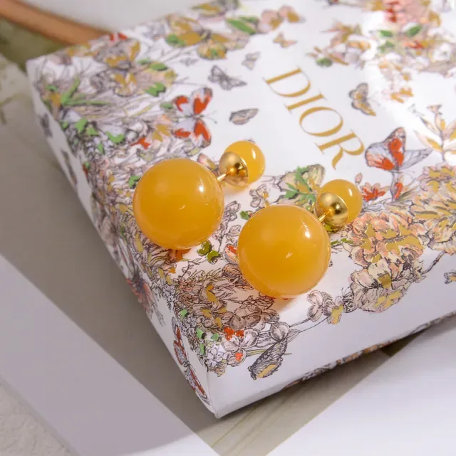 Dior Pink Gold Double-Sided Spherical Earrings 3