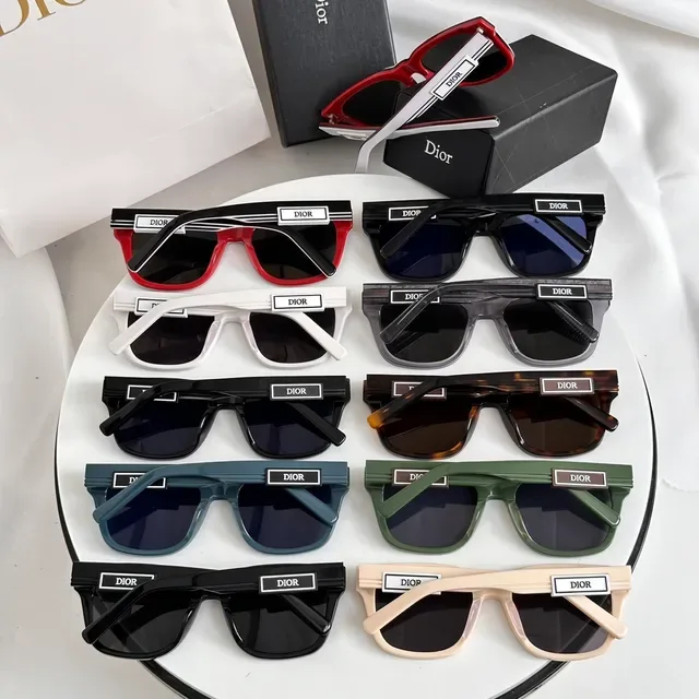 Dior Rectangular Acetate Gradient Blue Sunglasses 4