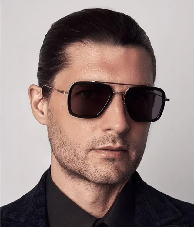 DITA Flight 006 Lunettes de soleil noires et or rose avec dégradé 5