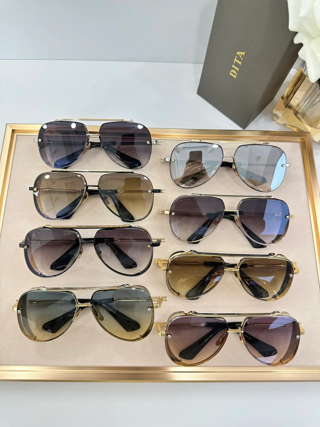 DITA Mach Eight Lunettes de Soleil Aviateur à Double Teinte 2