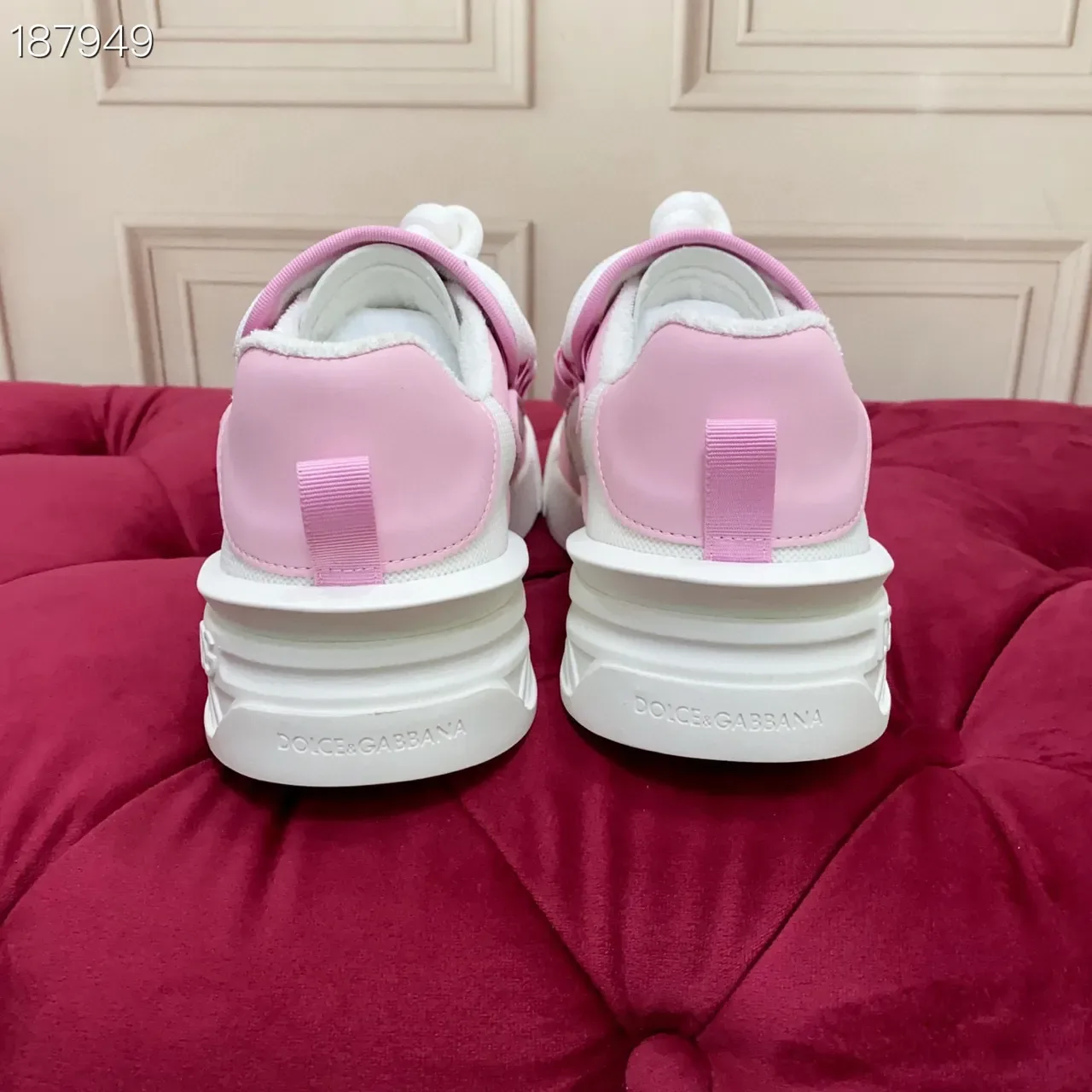 Dolce & Gabbana NS1 Tênis Lifestyle Brancos e Rosados 2