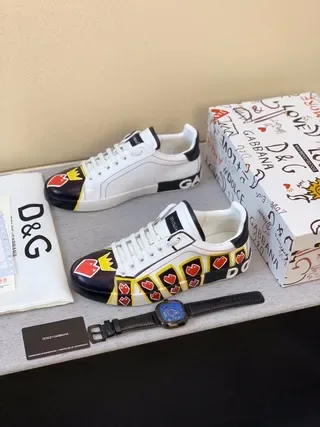 Dolce & Gabbana NS1 Blancs et Noirs basses à lacets lifestyle sneakers 2