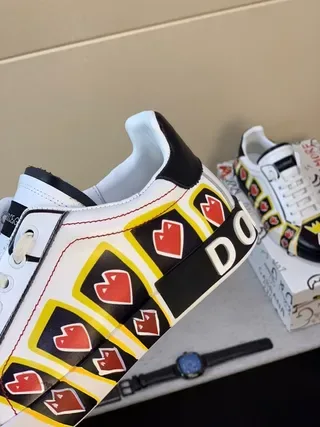 Dolce & Gabbana NS1 Blancs et Noirs basses à lacets lifestyle sneakers 5