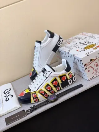 Dolce & Gabbana NS1 Blancs et Noirs basses à lacets lifestyle sneakers 6