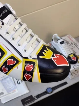 Dolce & Gabbana NS1 Blancs et Noirs basses à lacets lifestyle sneakers 7