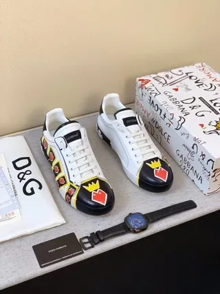 Dolce & Gabbana NS1 Blancs et Noirs basses à lacets lifestyle sneakers 9
