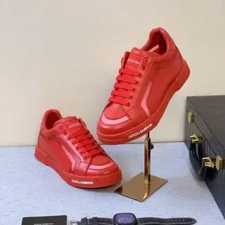 Dolce & Gabbana Portofino Red Lifestyle Sneakers