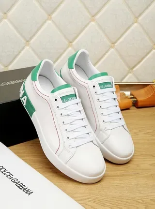 Dolce & Gabbana Portofino Chaussures Lifestyle Blanches et Vertes 9