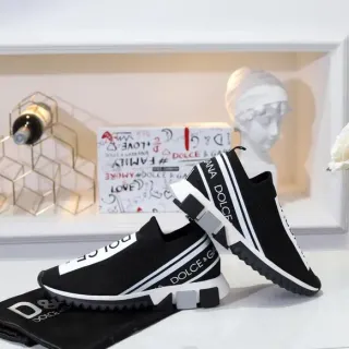 Dolce & Gabbana Speed Trainer Black and White Lifestyle Sneakers