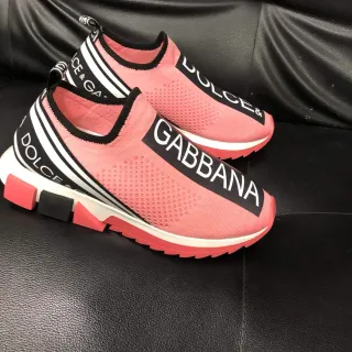 Dolce & Gabbana Speed Trainer Pink Slip-On Lifestyle Sneakers