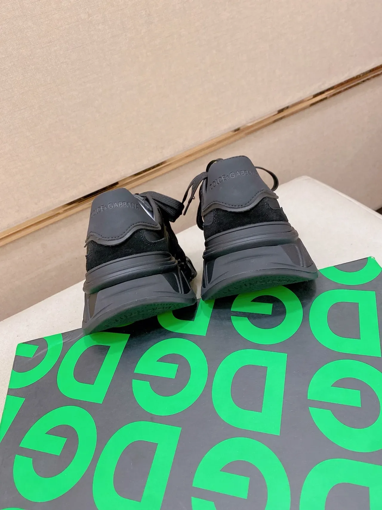 Dolce & Gabbana Tênis Chunky Com Solado Preto Em Camadas De Suede E Couro 3