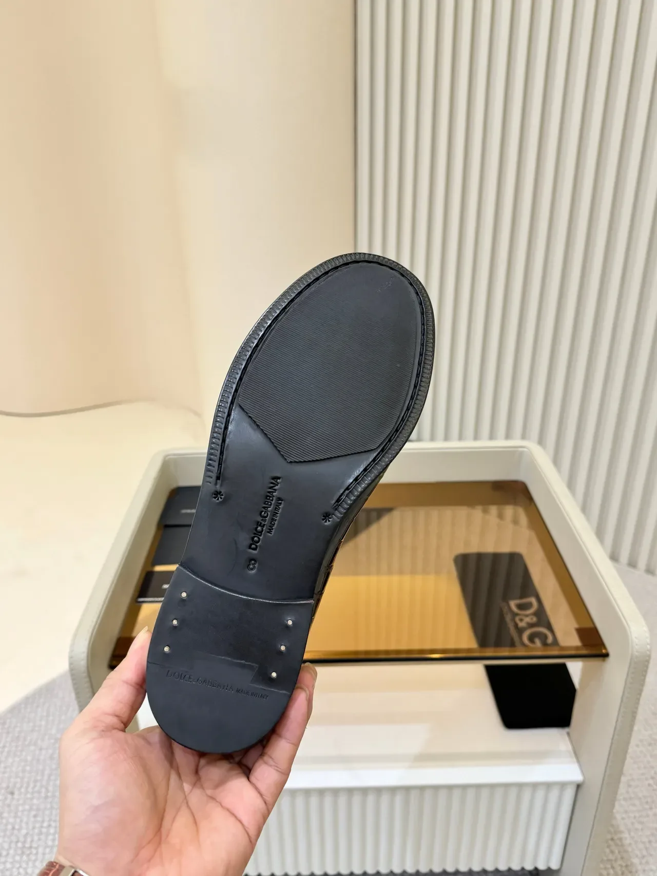 Dolce & Gabbana Mocassin Penny Cuir Verni Embossé Croc 2