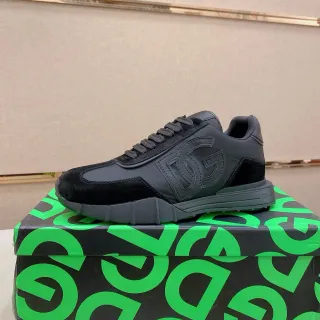 Dolce & Gabbana DG Runner Black Monogram Lifestyle Sneakers