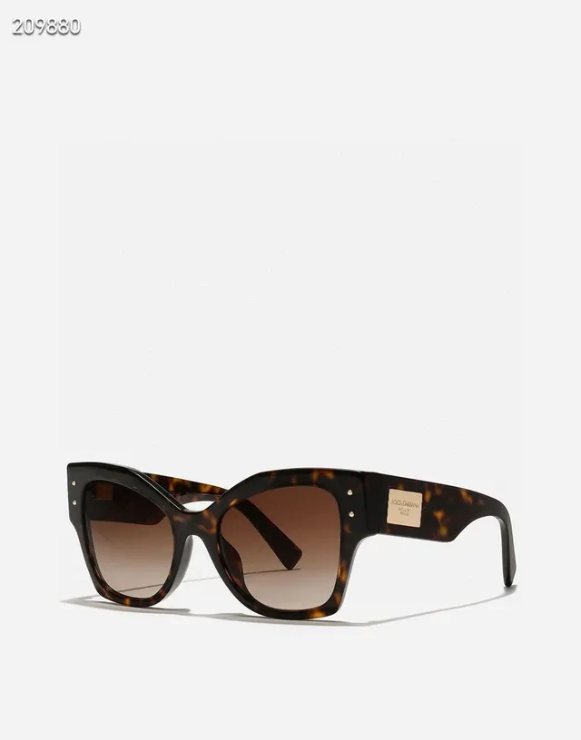 Dolce & Gabbana Portofino Angular Cat-Eye Black Sunglasses 9