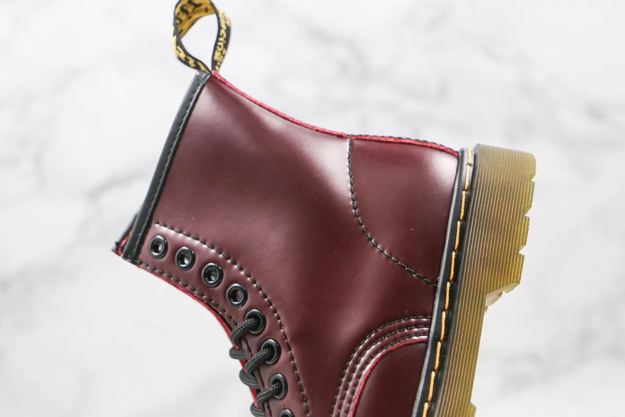 Dr. Martens 1460 Burgundy Smooth Leather Martin Boot 5